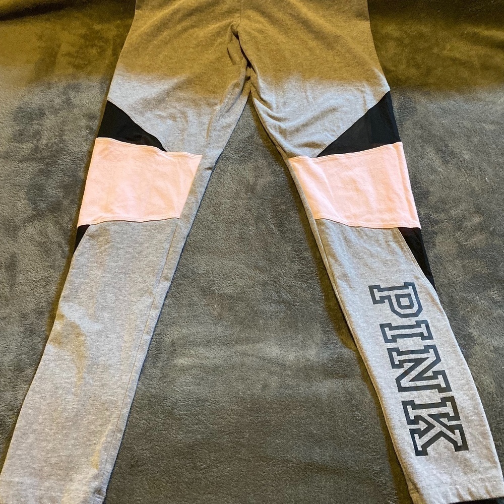 Victoria's Secret PINK Grey and Pink Leggings